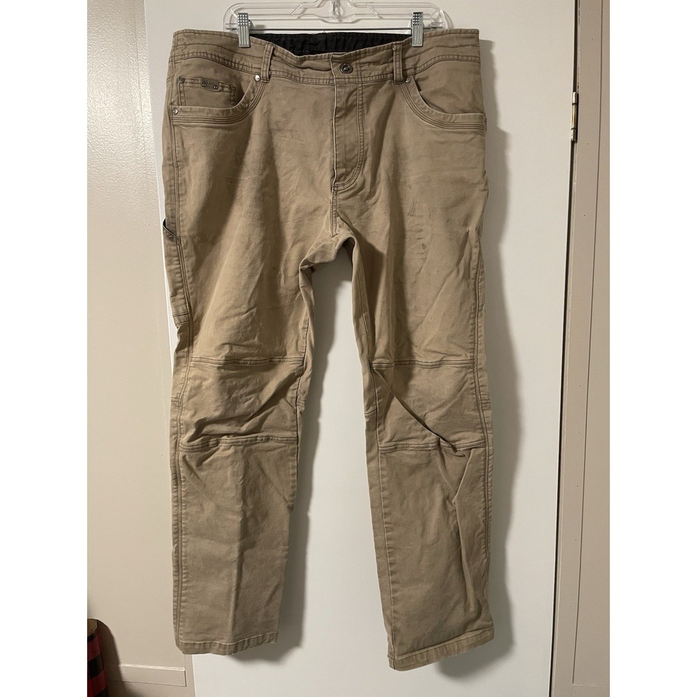 Kuhl Rebel Mens Patina Dye Heavy Canvas Hiking Work Pants Size Brown 40x32